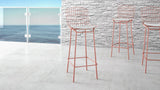 Manhattan Comfort Madeline Modern Barstool, Set of 2 Rose Pink Gold and White 2-198AMC6