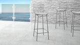 Manhattan Comfort Madeline Modern Barstool, Set of 3 Charcoal Grey and White 3-198AMC8