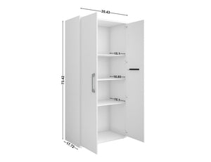 Manhattan Comfort Eiffel Modern Garage Cabinets - Set of 3 White 3-250BMC6