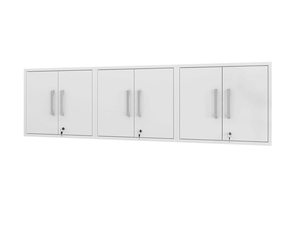 Manhattan Comfort Eiffel Modern Floating Garage Cabinets - Set of 3 White 3-251BMC6