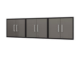 Manhattan Comfort Eiffel Modern Floating Garage Cabinets - Set of 3 Matte Black and Grey 3-251BMC85