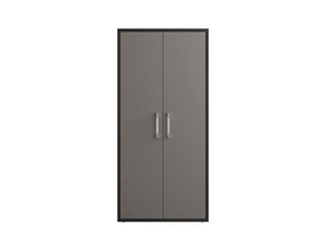 Manhattan Comfort Eiffel Modern Garage Set of 3 Matte Black and Grey 3-255BMC85