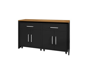 Manhattan Comfort Eiffel Modern Garage Work Station - Set of 3 Matte Black 3-258BMC8