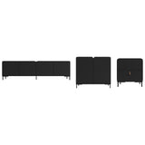 Bogardus 3-Piece TV Stand Living Room Set in Black 3-31892AMC153 Manhattan Comfort