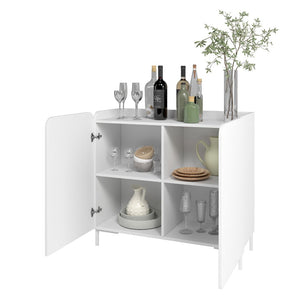 Bogardus 3-Piece TV Stand Living Room Set in White 3-31892AMC86 Manhattan Comfort