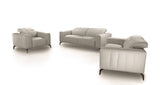 VIG Furniture Divani Casa Wayne - Modern Light Grey Leather Sofa Set VGBNS-2113-SET-LTGRY