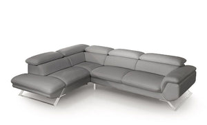 VIG Furniture Divani Casa Seth - Modern Dark Grey Leather Left Facing Sectional Sofa VGBNS-9220-DKGRY-LAF