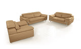 VIG Furniture Divani Casa Grange - Modern Camel Leather Sofa Set VGBNS-2116-SET-CAMEL