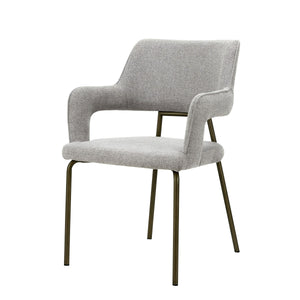 VIG Furniture Modrest Childers - Modern Grey Fabric + Antique Brass Dining Chair VGGA-6973CH-GRY
