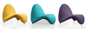 Manhattan Comfort MoMa Modern Accent Chairs - Set of 3 Purple, Teal, and Yellow 3-AC009