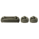 Tribeca Sofa and Accent Chairs in Olive Green - Set of 3 3-ACSF16-OG Manhattan Comfort