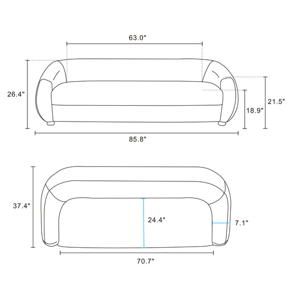 Tribeca Sofa and Accent Chairs in Olive Green - Set of 3 3-ACSF16-OG Manhattan Comfort