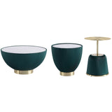 Anderson Coffee Table, End Table 1.0, and End Table 2.0 in Green - Set of 3 3-AT01-GR Manhattan Comfort