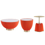 Anderson Coffee Table, End Table 1.0, and End Table 2.0 in Orange - Set of 3 3-AT01-OR Manhattan Comfort