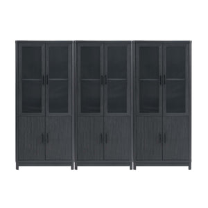 Jodie Bookcase in Charcoal Grey - Set of 3 3-BC001-GY Manhattan Comfort