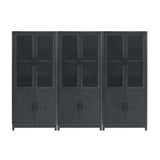 Jodie Bookcase in Charcoal Grey - Set of 3 3-BC001-GY Manhattan Comfort