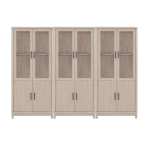 Jodie Bookcase in Whitewashed Oak - Set of 3 3-BC001-OK Manhattan Comfort