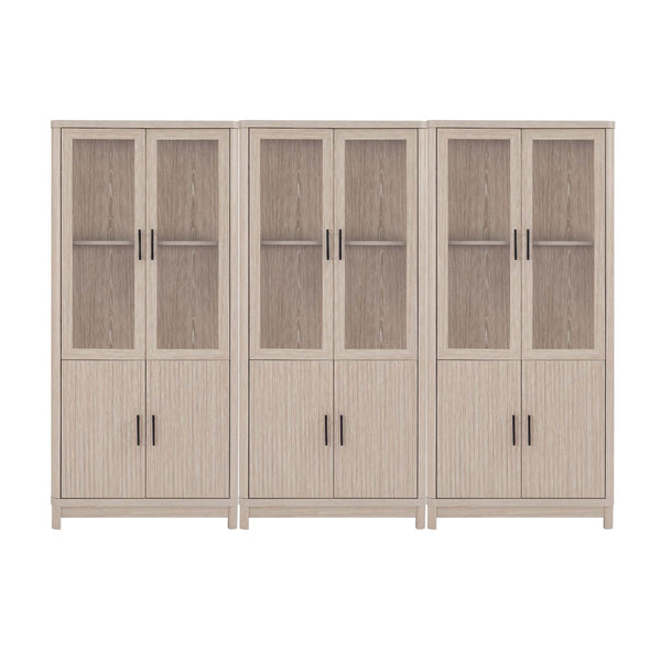 Jodie Bookcase in Whitewashed Oak - Set of 3 3-BC001-OK Manhattan Comfort