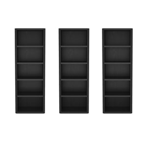 Manhattan Comfort Rivington Modern 5-shelf Bookcase - Elevate Your Space With Elegant Design And Functional Style Black Mdp 3-bc003-bk