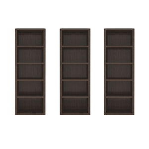 Manhattan Comfort Rivington Modern 5-shelf Bookcase - Elevate Your Space With Elegant Design And Functional Style Dark Walnut Mdp 3-bc003-br