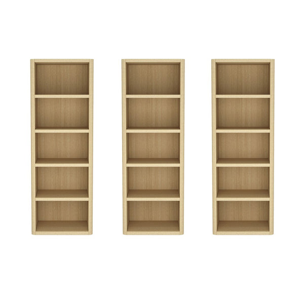 Manhattan Comfort Rivington Modern 5-shelf Bookcase - Elevate Your Space With Elegant Design And Functional Style Natural Oak Mdp 3-bc003-na