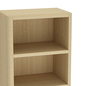 Manhattan Comfort Rivington Modern 5-shelf Bookcase - Elevate Your Space With Elegant Design And Functional Style Natural Oak Mdp 3-bc003-na