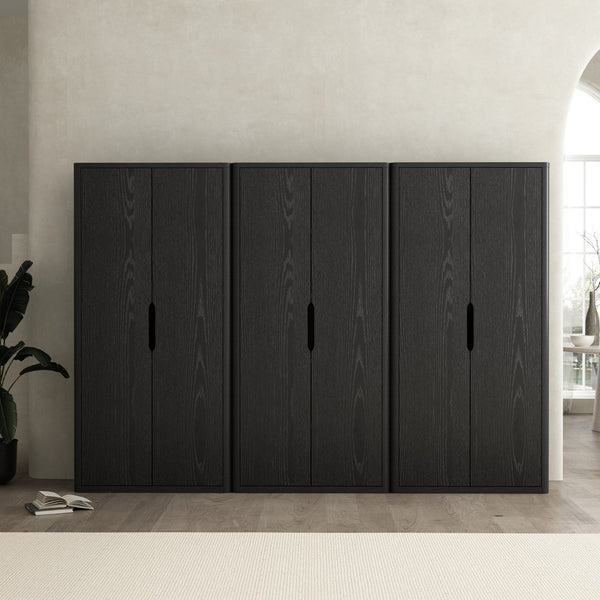 Manhattan Comfort Rivington Modern Bookcase Cabinet - Sleek 5-shelf Design For Stylish Storage In Any Room Black Mdp 3-bc004-bk