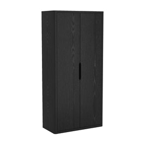 Manhattan Comfort Rivington Modern Bookcase Cabinet - Sleek 5-shelf Design For Stylish Storage In Any Room Black Mdp 3-bc004-bk