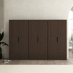 Manhattan Comfort Rivington Modern Bookcase Cabinet - Sleek 5-shelf Design For Stylish Storage In Any Room Walnut Mdp 3-bc004-br