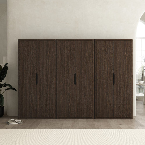 Manhattan Comfort Rivington Modern Bookcase Cabinet - Sleek 5-shelf Design For Stylish Storage In Any Room Walnut Mdp 3-bc004-br