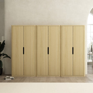 Manhattan Comfort Rivington Modern Bookcase Cabinet - Sleek 5-shelf Design For Stylish Storage In Any Room Natural Oak Mdp 3-bc004-na