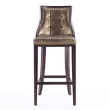 Manhattan Comfort Fifth Avenue Traditional Bar Stool (Set of 3) Bronze and Walnut 3-BS007-BZ