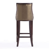 Manhattan Comfort Fifth Avenue Traditional Bar Stool (Set of 3) Bronze and Walnut 3-BS007-BZ