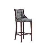 Fifth Avenue Faux Leather Barstool in Pebble Grey- Set of 3 3-BS007-PE Manhattan Comfort