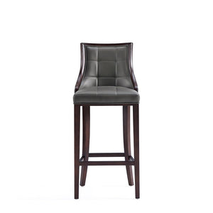 Fifth Avenue Faux Leather Barstool in Pebble Grey- Set of 3 3-BS007-PE Manhattan Comfort