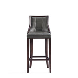 Fifth Avenue Faux Leather Barstool in Pebble Grey- Set of 3 3-BS007-PE Manhattan Comfort