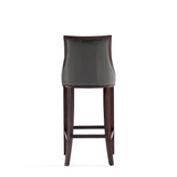 Fifth Avenue Faux Leather Barstool in Pebble Grey- Set of 3 3-BS007-PE Manhattan Comfort