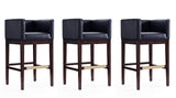 Kingsley Mid-Century Modern Bar Stool (Set of 3)