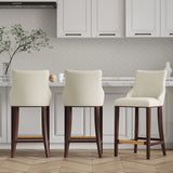 Shubert Barstool in Ivory - Set of 3 3-BS019-IV Manhattan Comfort