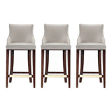 Shubert Barstool in Light Grey - Set of 3 3-BS019-LG Manhattan Comfort