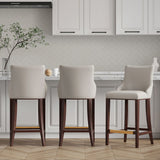 Shubert Barstool in Light Grey - Set of 3 3-BS019-LG Manhattan Comfort