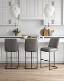 Serena Barstool in Grey - Set of 3 3-BS020-GY Manhattan Comfort