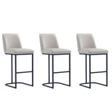 Serena Barstool in Light Grey - Set of 3 3-BS020-LG Manhattan Comfort