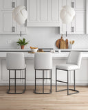 Serena Barstool in White - Set of 3 3-BS020-WH Manhattan Comfort