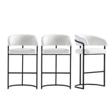 Augusta Barstool in White - Set of 3 3-BS021-WH Manhattan Comfort