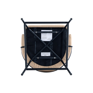 Manhattan Comfort Gracie Leatherette Barstool With Sculpted Curves And Steel Legs For Elegant Dining Spaces Tan And Black Steel 3-bs022-btn