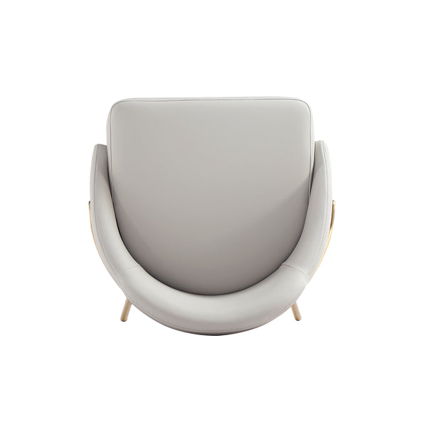 Manhattan Comfort Gracie Leatherette Barstool With Sculpted Curves And Steel Legs For Elegant Dining Spaces Stone And Gold Steel 3-bs022-gst