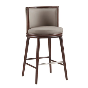 Manhattan Comfort Evalyn Elegant Chenille Barstool Set With Beech Wood Legs - Perfect For Modern Home Decor And Comfort Taupe Beech Wood 3-bs024-tp