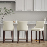 Shubert Counter Stool in Ivory - Set of 3 3-CS016-IV Manhattan Comfort