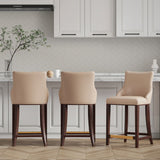 Shubert Counter Stool in Tan - Set of 3 3-CS016-TN Manhattan Comfort